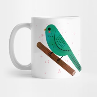 Kawaii Bird Painting Hand Drawn Mug